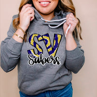 Susquehanna Valley SV Sabers Crewneck Sweatshirt or Hoodie (adult and youth)