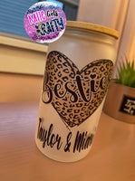 Besties Glass Can Tumbler